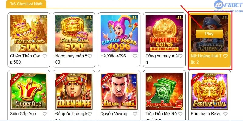 Các bước chơi Pirate Queens 2 JILI tại F8bet1