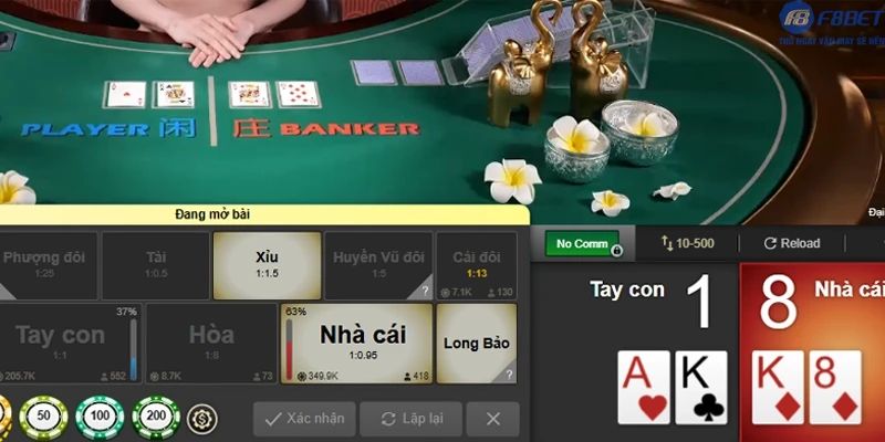 Các cửa cược Baccarat phổ biến