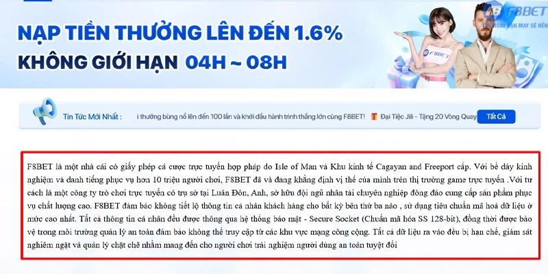 Giới thiệu về quá trình hình thành F8bet1