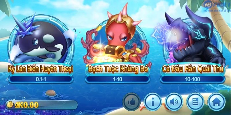 Khám phá sinh vật và vũ khí trong Happy Bắn Cá CQ9