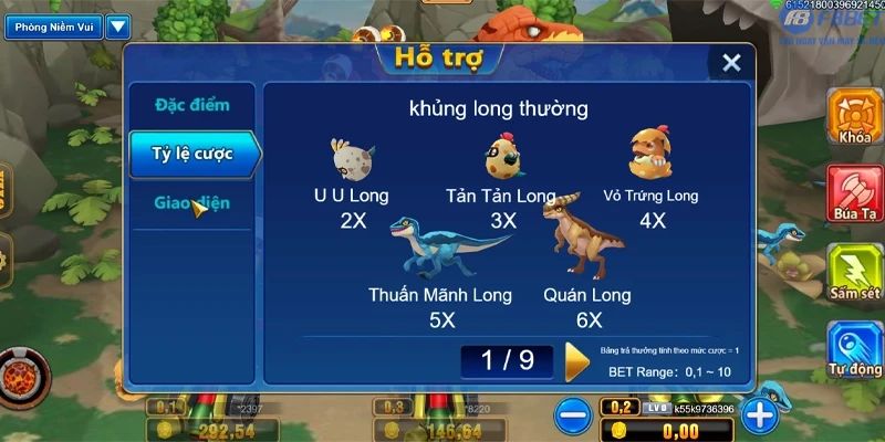 Mức trả thưởng boss và sinh vật trong game