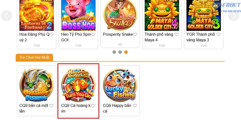 Trải nghiệm sân chơi Bắn Cá Hoàng Kim uy tín tại F8bet1